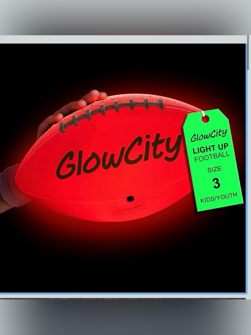 New GlowCity Light-Up Kids Football - orange